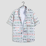 Mahjong Tile Print Shirt & Shorts Set