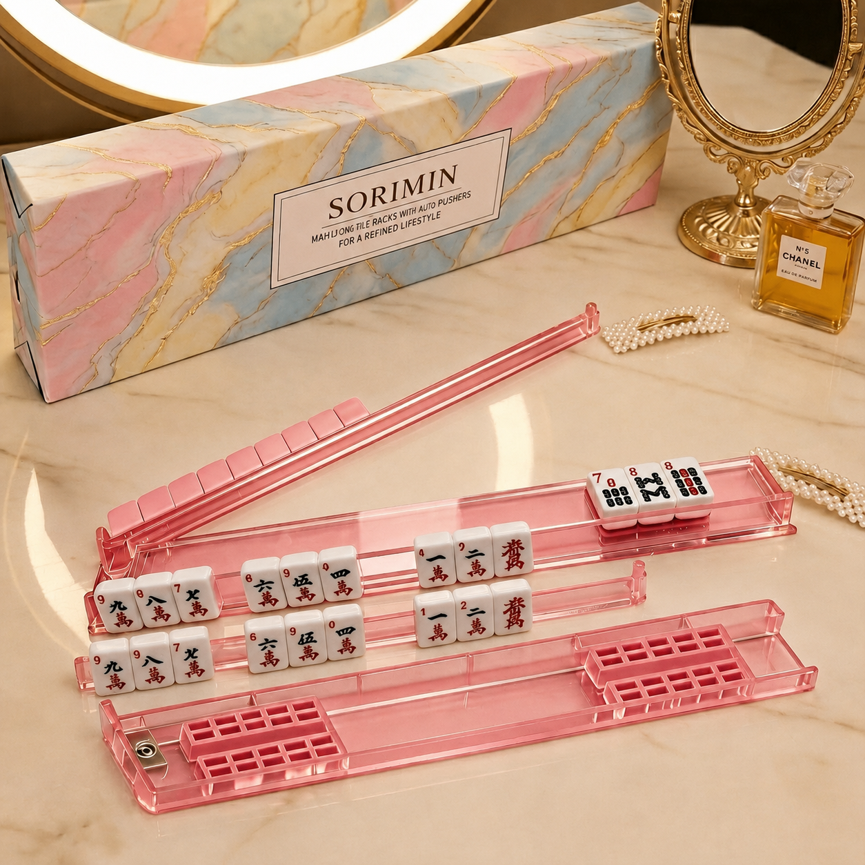 Mahjong tile pusher set