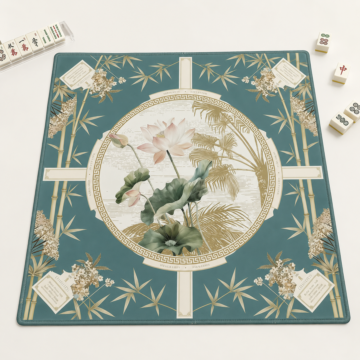 Botanical Waterproof Mahjong Mat