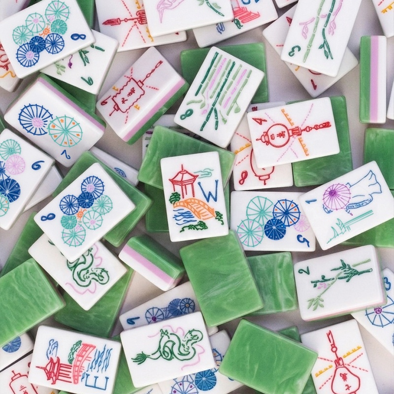 Jade Garden American Mahjong Tile Set