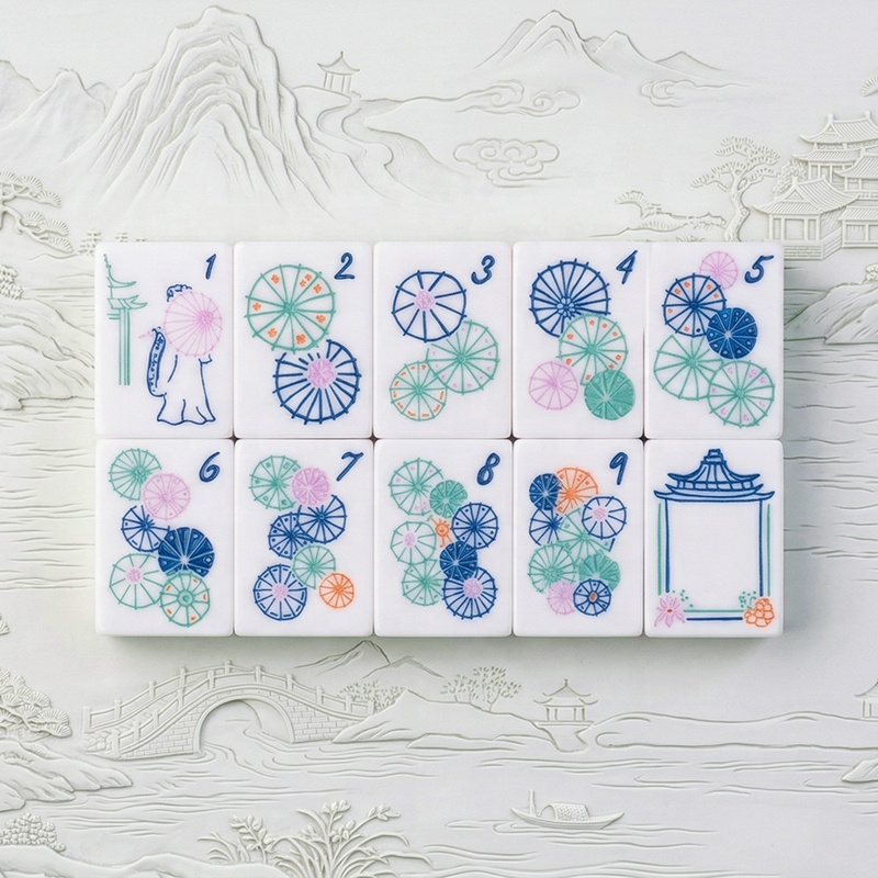 Jade Garden American Mahjong Tile Set