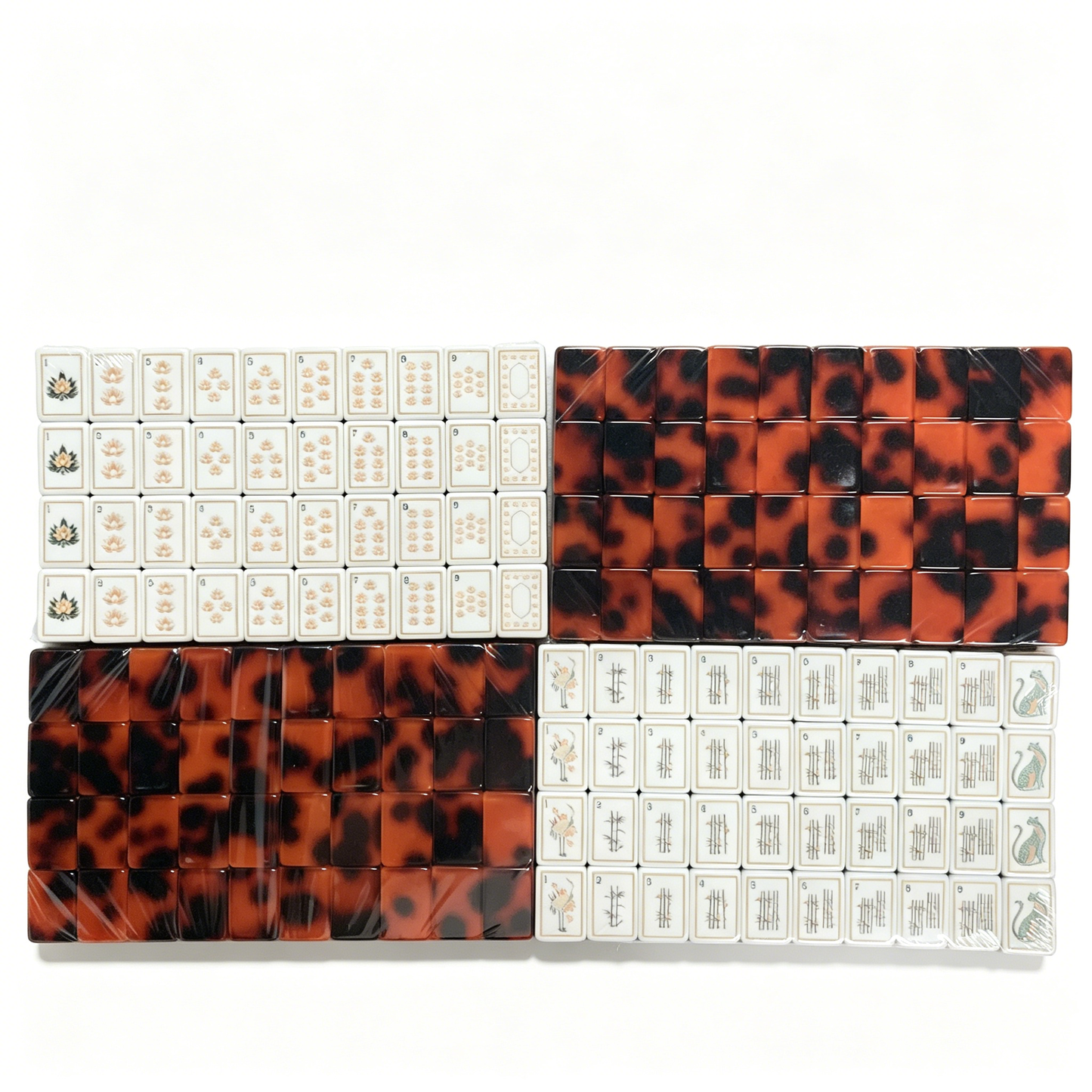 Tortoiseshell Garden American Mahjong Tile Set