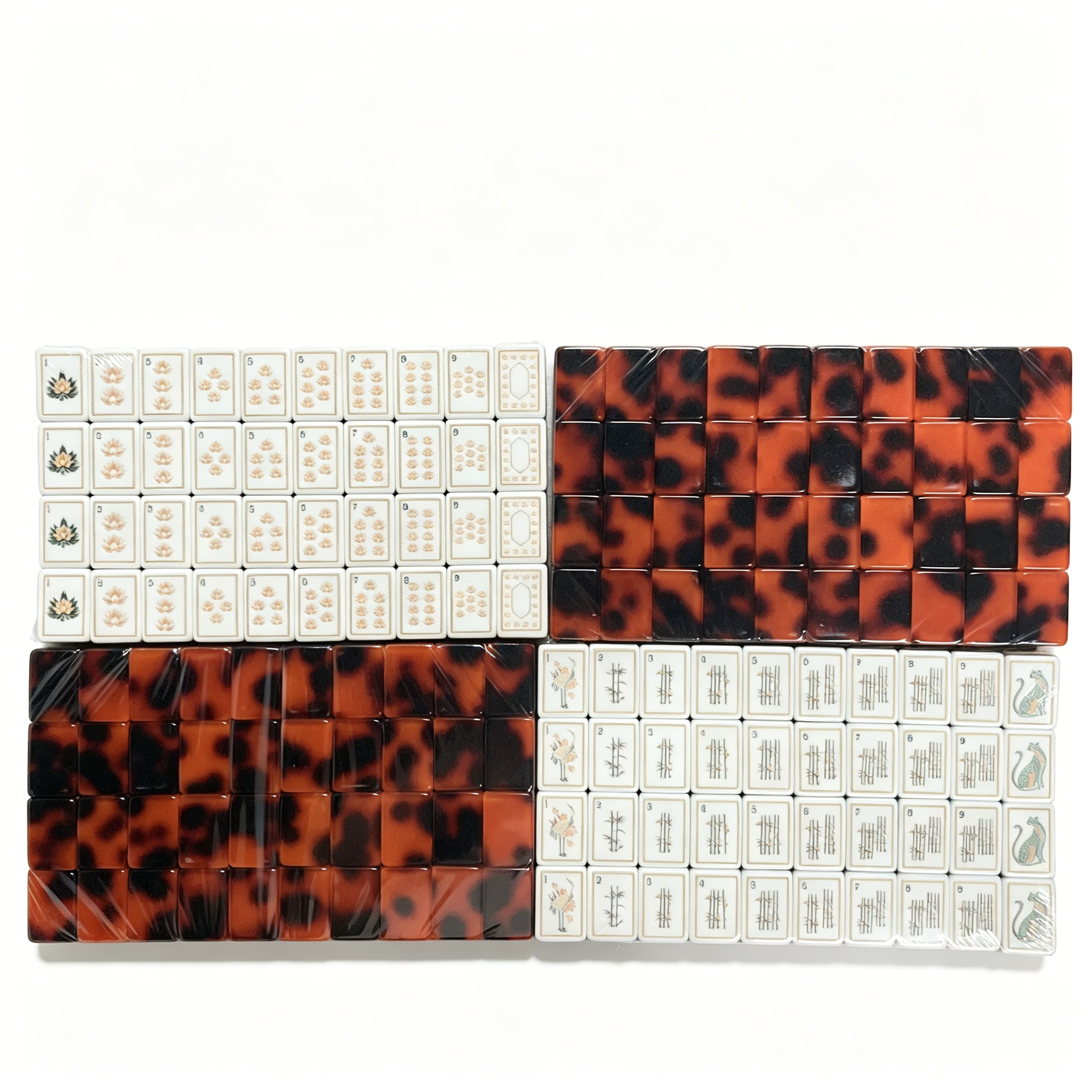 Tortoiseshell Garden American Mahjong Tile Set