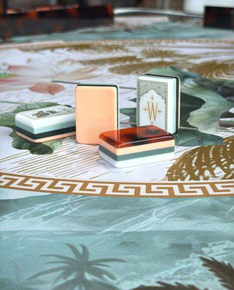 Tortoiseshell Garden American Mahjong Tile Set
