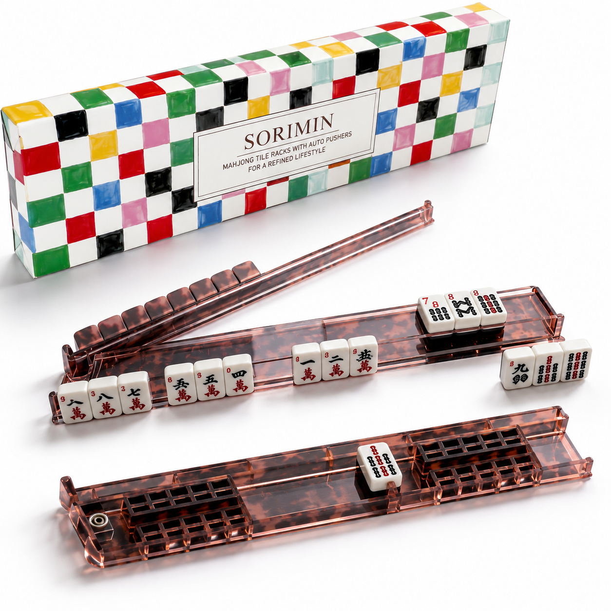 Mahjong tile pusher set
