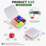 Rainbow Color Dice Set with Storage Box – 9 Pieces