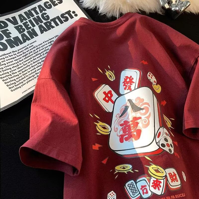 Lucky Mahjong Graphic T-Shirt