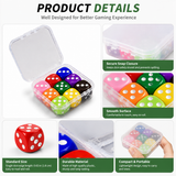 Rainbow Color Dice Set with Storage Box – 9 Pieces