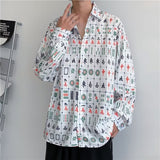 Mahjong Tile Print Shirt & Shorts Set