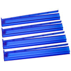 ZGME American Mahjong All-in-one Tile Rack with Pusher Modern Clear Acrylic Mah jongg Tiles Racks & Pushers Combo Set of 4 18.7” Blue Majiang Rack and Pusher